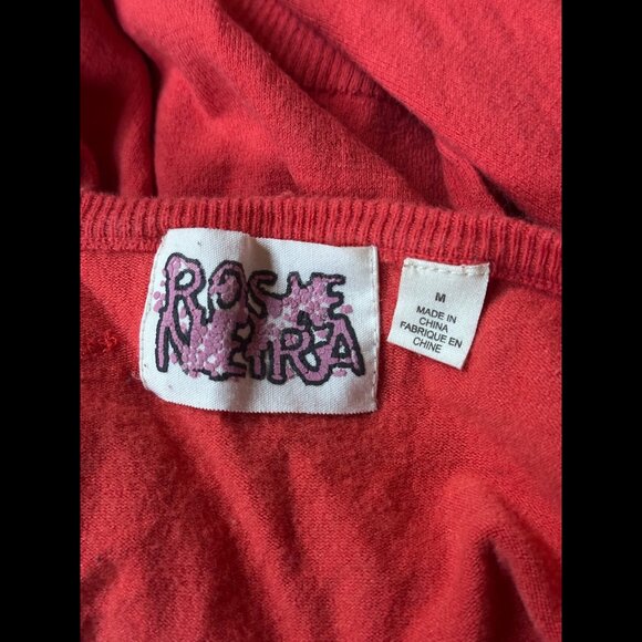 Rosie Neira Sweater Medium Womens Hot Pink Button Front Wool Cardigan - Picture 6 of 7